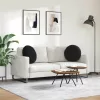 Ülőpárnák 2 pcs Fekete Ø 40 x 13 cm Bársony