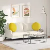 Ülőpárnák 2 pcs Sárga Ø 40 x 13 cm Bársony
