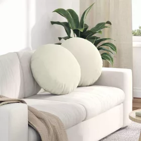 Ülőpárnák 2 pcs Krém Ø 40 x 13 cm Bársony