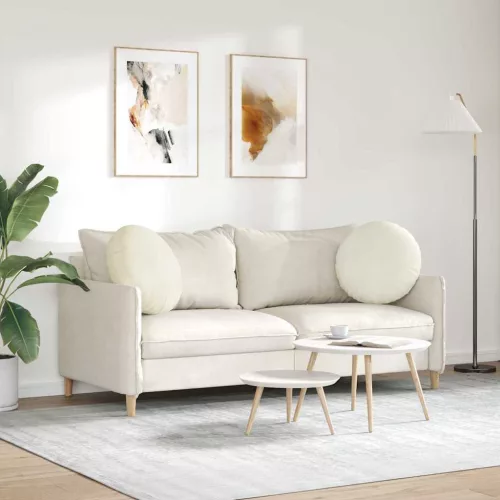 Ülőpárnák 2 pcs Krém Ø 40 x 13 cm Bársony