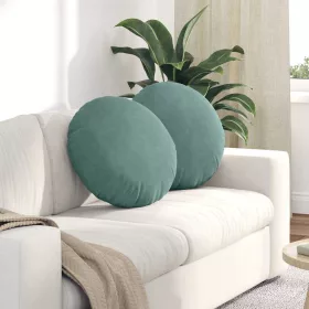 Ülőpárnák 2 pcs Tengeri Zöld Ø 40 x 13 cm Bársony
