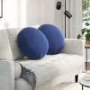 Ülőpárnák 2 pcs Rendőrségi kék Ø 40 x 13 cm Bársony