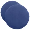Ülőpárnák 2 pcs Rendőrségi kék Ø 40 x 13 cm Bársony