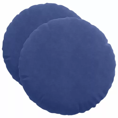 Ülőpárnák 2 pcs Rendőrségi kék Ø 40 x 13 cm Bársony