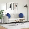 Ülőpárnák 2 pcs Rendőrségi kék Ø 40 x 13 cm Bársony