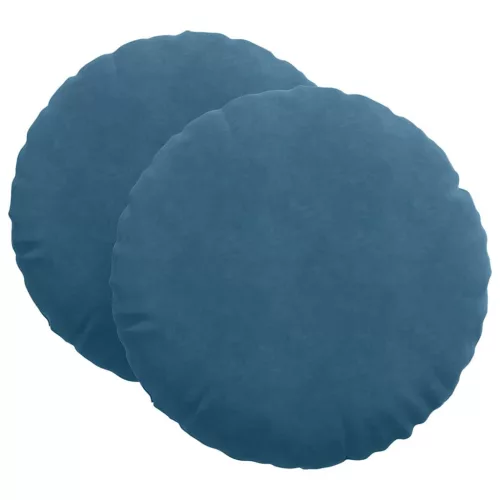 Ülőpárnák 2 pcs Kék Ø 40 x 13 cm Bársony