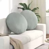 Ülőpárnák 2 pcs Világosszürke Ø 40 x 13 cm Bársony