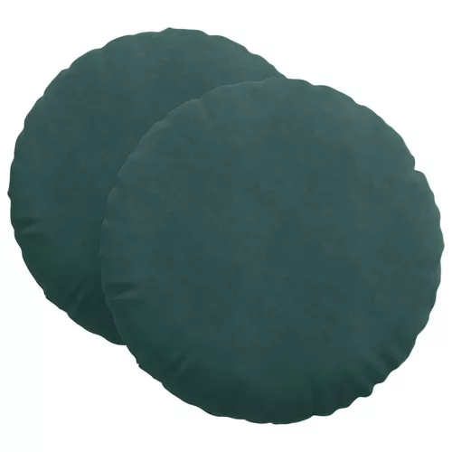Ülőpárnák 2 pcs Sötétzöld Ø 40 x 13 cm Bársony