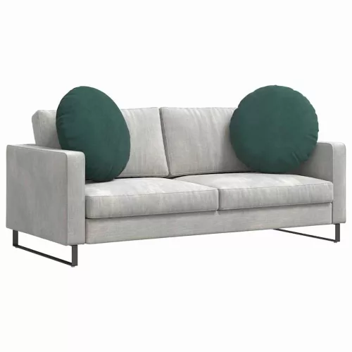 Ülőpárnák 2 pcs Sötétzöld Ø 40 x 13 cm Bársony