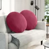 Ülőpárnák 2 pcs Bordó Ø 40 x 13 cm Bársony