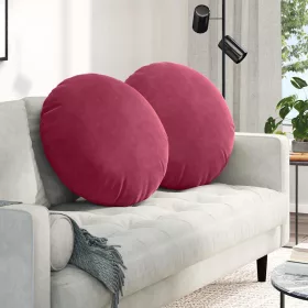 Ülőpárnák 2 pcs Bordó Ø 40 x 13 cm Bársony