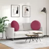 Ülőpárnák 2 pcs Bordó Ø 40 x 13 cm Bársony