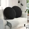 Ülőpárnák 2 pcs Fekete Ø 40 x 13 cm Bársony