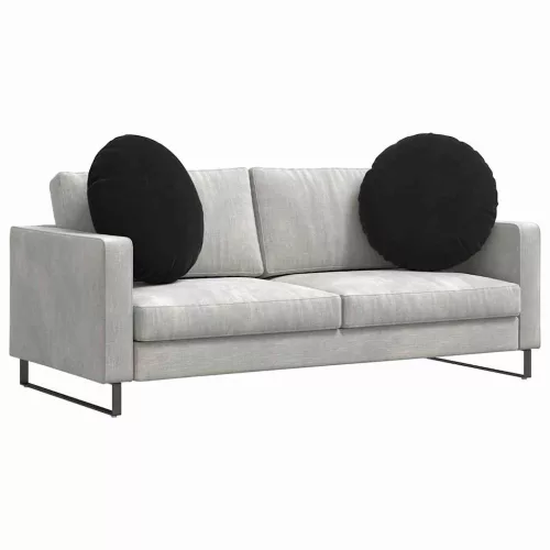 Ülőpárnák 2 pcs Fekete Ø 40 x 13 cm Bársony