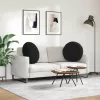 Ülőpárnák 2 pcs Fekete Ø 40 x 13 cm Bársony