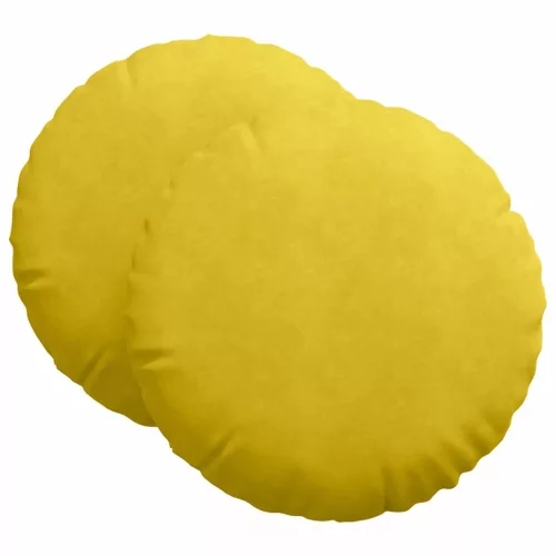 Ülőpárnák 2 pcs Sárga Ø 40 x 13 cm Bársony