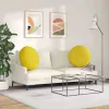 Ülőpárnák 2 pcs Sárga Ø 40 x 13 cm Bársony