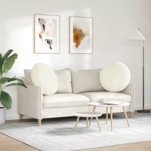 Ülőpárnák 2 pcs Krém Ø 40 x 13 cm Bársony