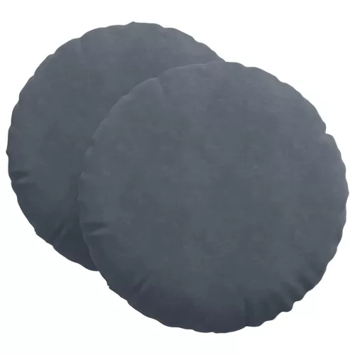 Ülőpárnák 2 pcs Sötétszürke Ø 40 x 13 cm Bársony