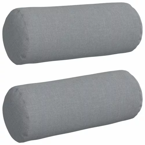 Hengerpárnák 2 pcs Világosszürke Ø 15 x 40 cm szövet