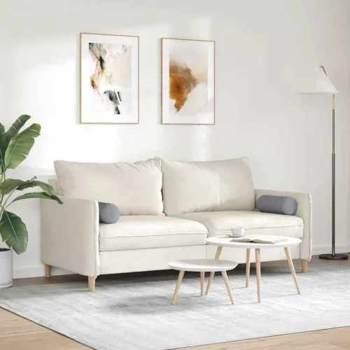 Hengerpárnák 2 pcs Világosszürke Ø 15 x 40 cm szövet