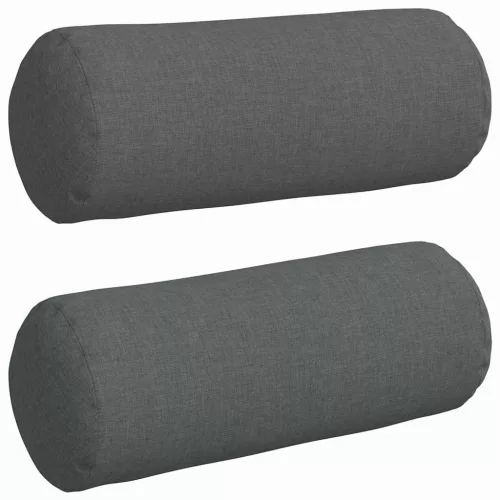 Hengerpárnák 2 pcs Sötétszürke Ø 15 x 40 cm szövet