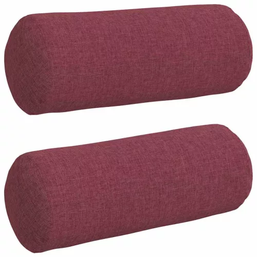 Hengerpárnák 2 pcs Bordó Ø 15 x 40 cm szövet