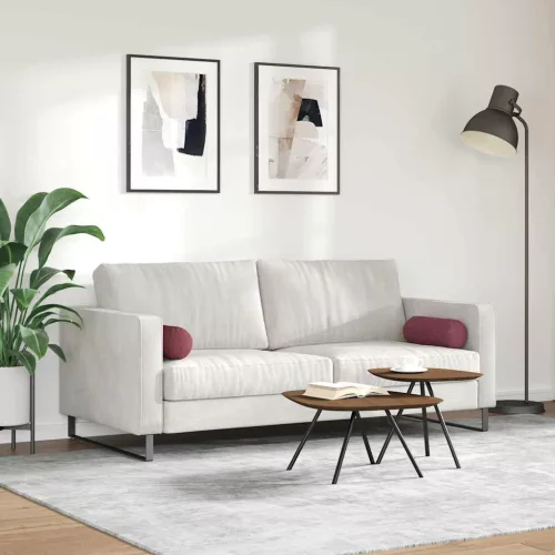 Hengerpárnák 2 pcs Bordó Ø 15 x 40 cm szövet