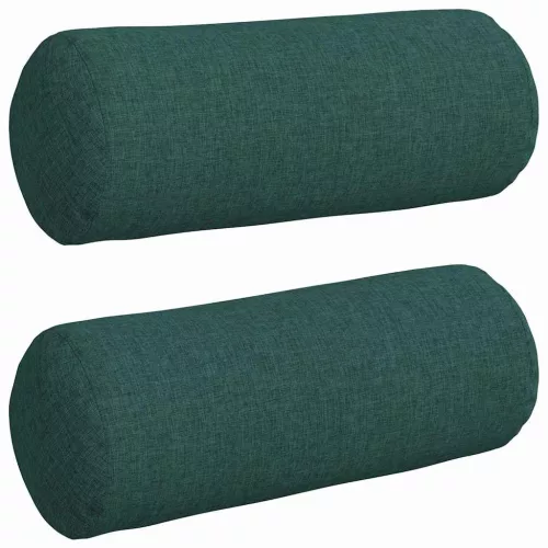 Hengerpárnák 2 pcs Sötétzöld Ø 15 x 40 cm szövet