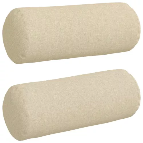 Hengerpárnák 2 pcs Krém Ø 15 x 40 cm szövet