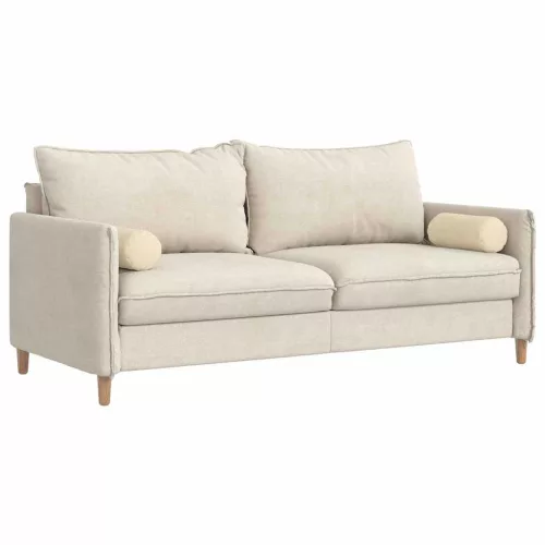 Hengerpárnák 2 pcs Krém Ø 15 x 40 cm szövet