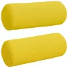 Hengerpárnák 2 pcs Világos sárga Ø 15 x 40 cm szövet
