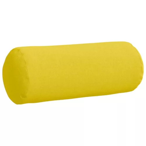 Hengerpárnák 2 pcs Világos sárga Ø 15 x 40 cm szövet
