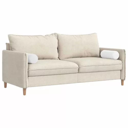 Hengerpárnák 2 pcs Fehér Ø 15 x 40 cm szövet