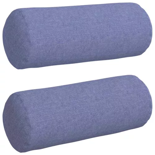 Hengerpárnák 2 pcs Farmerkék Ø 15 x 40 cm szövet