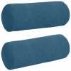 Hengerpárnák 2 pcs Kék Ø 15 x 40 cm Bársonyos szövet