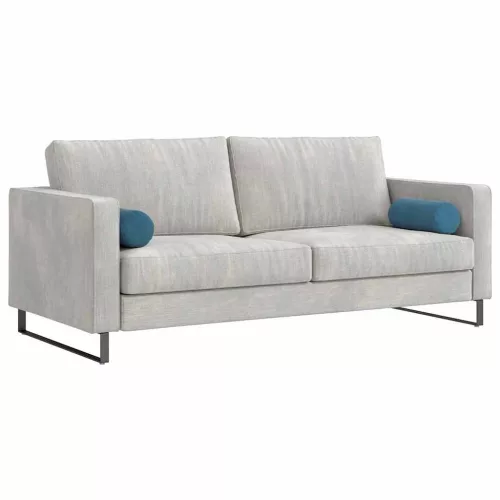 Hengerpárnák 2 pcs Kék Ø 15 x 40 cm Bársonyos szövet