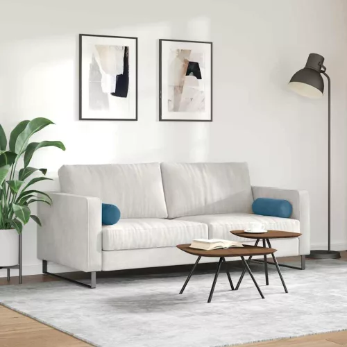 Hengerpárnák 2 pcs Kék Ø 15 x 40 cm Bársonyos szövet