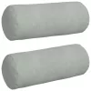 Hengerpárnák 2 pcs Világosszürke Ø 15 x 40 cm Bársonyos szövet