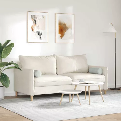 Hengerpárnák 2 pcs Világosszürke Ø 15 x 40 cm Bársonyos szövet
