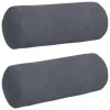 Hengerpárnák 2 pcs Sötétszürke Ø 15 x 40 cm Bársonyos szövet