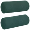 Hengerpárnák 2 pcs Sötétzöld Ø 15 x 40 cm Bársonyos szövet