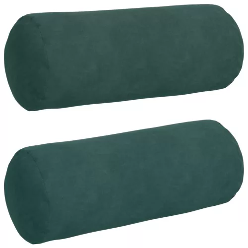 Hengerpárnák 2 pcs Sötétzöld Ø 15 x 40 cm Bársonyos szövet