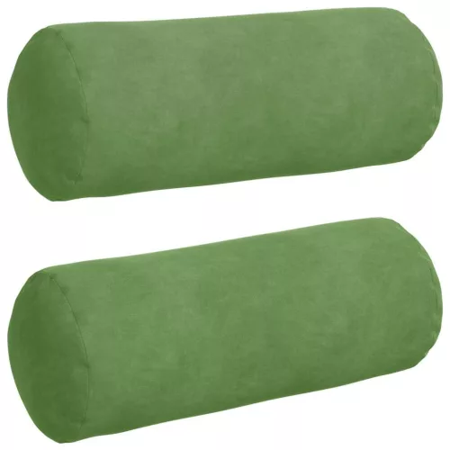 Hengerpárnák 2 pcs Világos zöld Ø 15 x 40 cm Bársonyos szövet