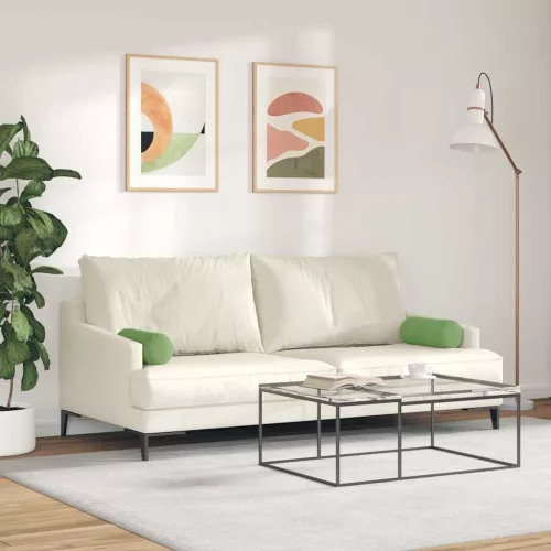 Hengerpárnák 2 pcs Világos zöld Ø 15 x 40 cm Bársonyos szövet