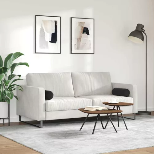 Hengerpárnák 2 pcs Fekete Ø 15 x 40 cm Bársonyos szövet