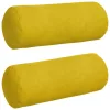 Hengerpárnák 2 pcs Sárga Ø 15 x 40 cm Bársonyos szövet