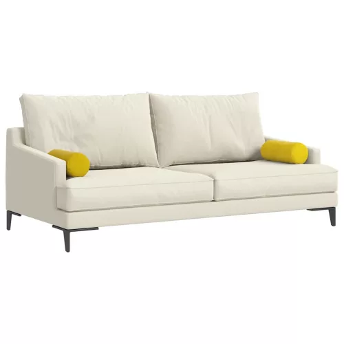 Hengerpárnák 2 pcs Sárga Ø 15 x 40 cm Bársonyos szövet
