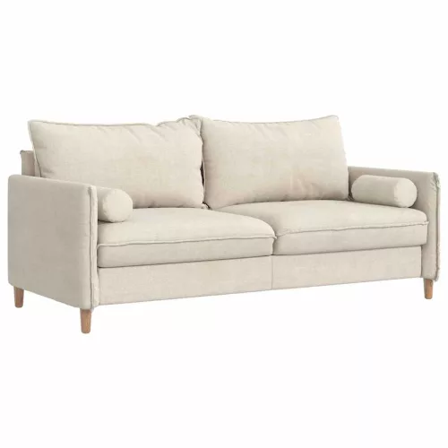 Hengerpárnák 2 pcs Krém Ø 15 x 40 cm Bársonyos szövet