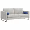 Hengerpárnák 2 pcs Rendőrségi kék Ø 15 x 40 cm Bársonyos szövet
